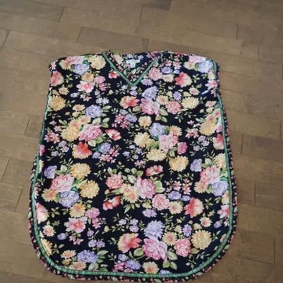 Vintage 1970s Christian Dior Floral Cotton Caftan | One Size | Made in India - Picture 1 of 5